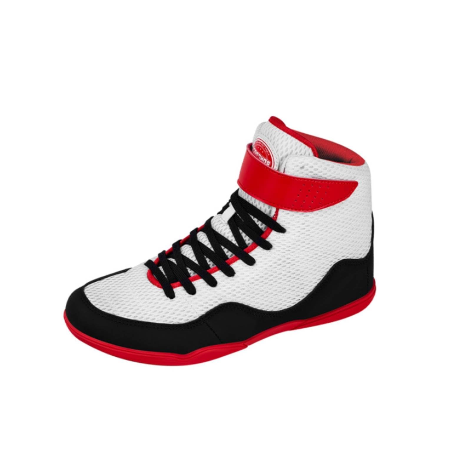 Scarpe da Wrestling a Stivaletto Ammortizzanti Stivaletti da Pugilato Traspiranti Scarpe Pugilato Alte Mat Training