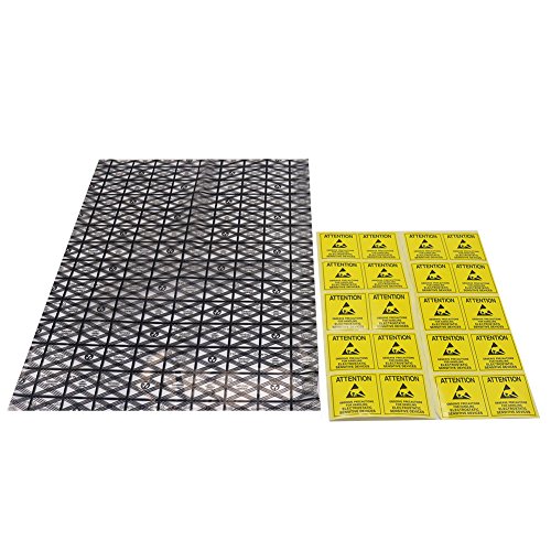 Hrx Package 20Pcs Large Premium Anti Static Bags With Antistatic Sticker, 12 X 16 Inches Open Top Esd Shielding Anti-Static Bag For Motherboard Ssd Hdd Laptop Electronic Components #TOP1