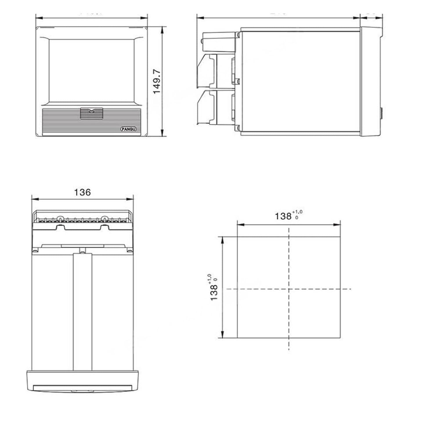 KT501R Paperless Recorder Voltage Current Millivolt Frequency Thermocouple Data Acquisition Recording(KT502R 2 Channels)