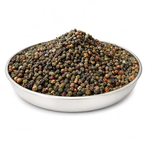Image of Black Pepper Whole (Kali Mirch Sabut) - MRITHIKA Farm Grown Peppercorns | No Pesticides | Coastal Karnataka Origin | Fresh & Aromatic (200gm)