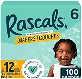 Rascals Premium Baby Diapers Size 6 (100 Count) Mega Carton – Ultra Soft, Hypoallergenic, Leak-Proof & Fast-Dry Protection for Sensitive Skin Rascals Premium Baby Diapers Size 6 (100 Count) Mega Carton – Ultra Soft, Hypoallergenic, Leak-Proof & Fast-Dry Protection for Sensitive Skin