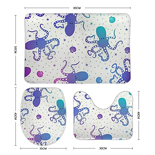 Tapis de salle de bain en polaire extra douce motif dégradé