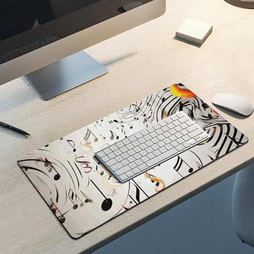 Mouse Pad grande con estampado notas musicales y base antideslizante miniatura 5