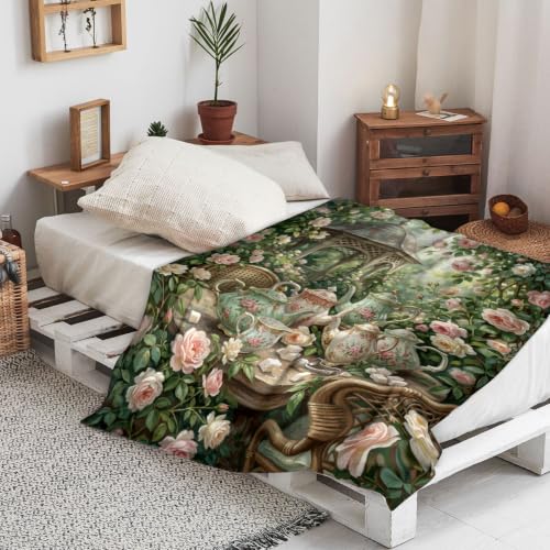 Couverture rose vintage romantique douceur nostalgique douceur pour des instants de sérénité - 5