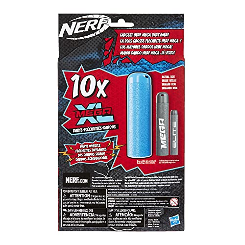 Nerf Mega XL Dart Refill, Includes 10 Mega XL Whistler Darts, Largest Mega Darts Ever, Makes Whistling Sound When Fired - Image 4