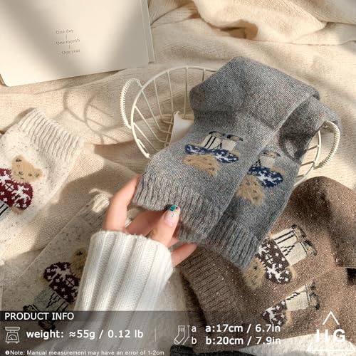 Image of IIG Winter Warm Wool Socks for Women Original Design Trendy Boot Socks Ideal Gift