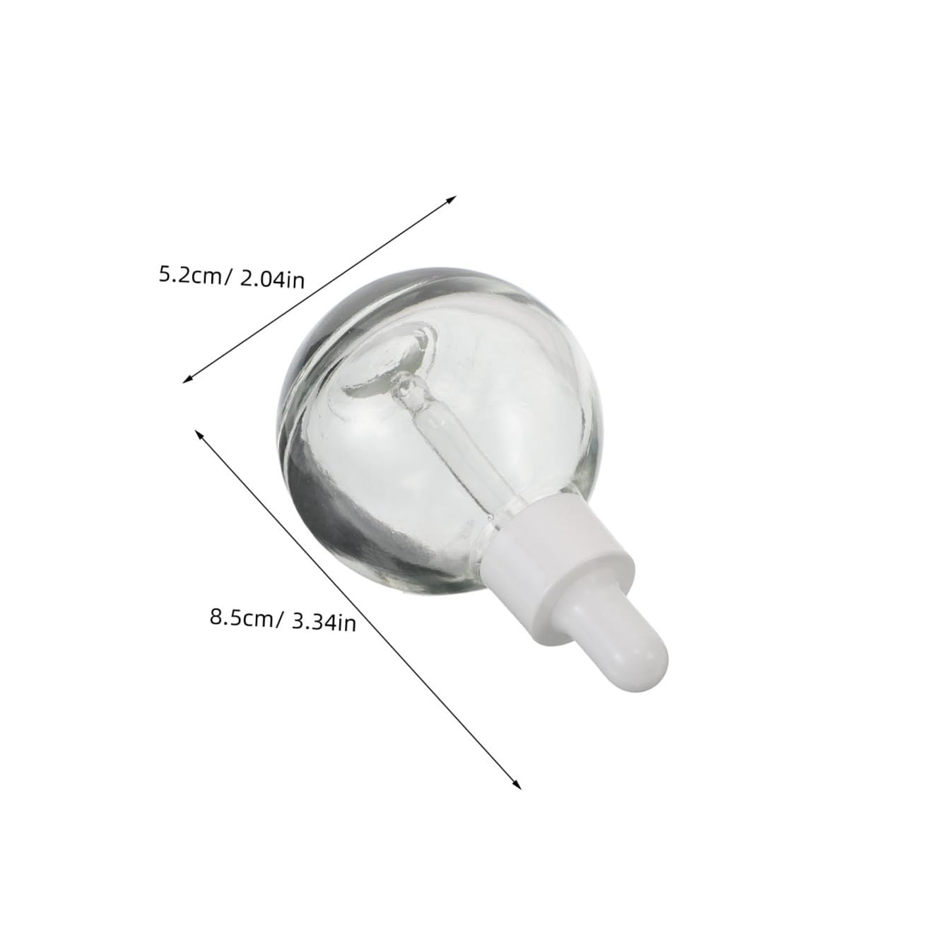 12 Stück 12 X 30 ml Glas Tropfflaschen Kugelform Transparent mit Pipette Auslaufsichere Nachfüllbehälter für Ätherische Öle Gesichtsseren Aromatherapie Probenfläschchen