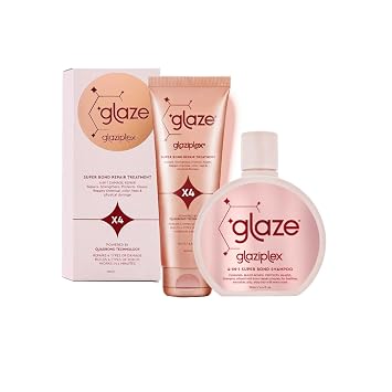 Glaze Bond Building Shampoo + Conditioning Treatment Mask Duo - Cleanse, Strengthen,Repair & Boosts Shine