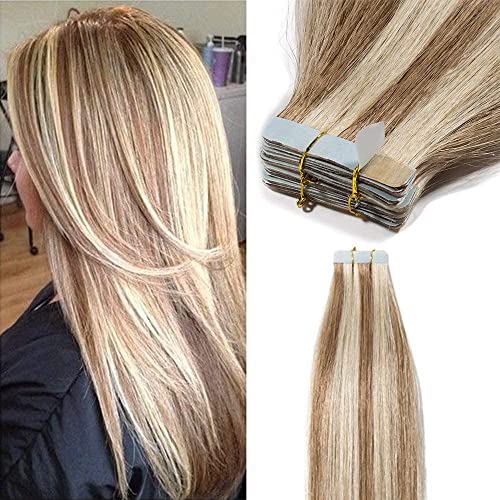 Hairro 18" Tape in Hair Extensions Remy Human Hair 30g