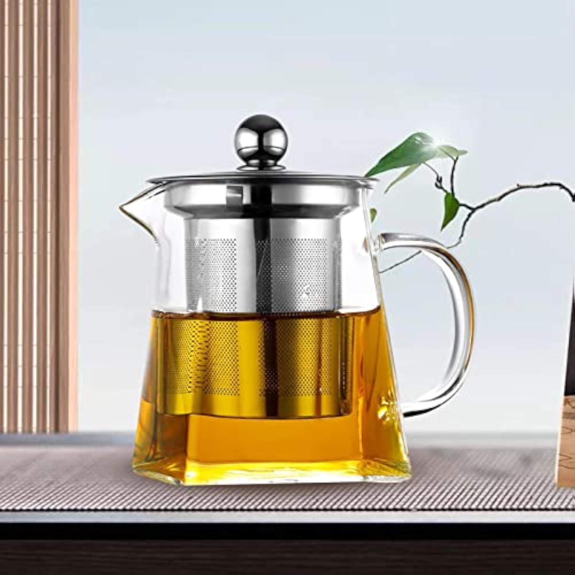 Glass Teapot with Strainer for Iced Tea, 550ml