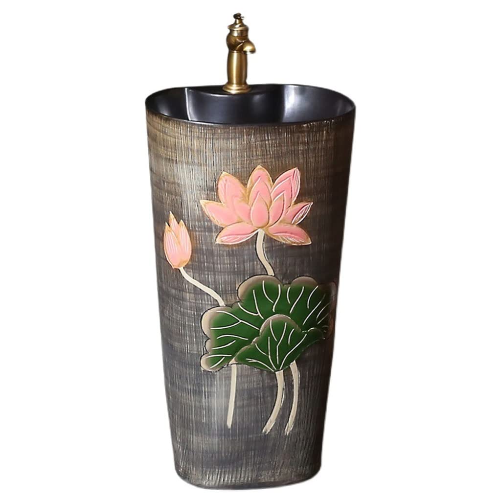 Rkvxcjhdr A Pedestal Sink Pedestal Sink Vintage Rt Pedestal Basin Bathroom Ceramic Washbasin Integrated Pedestal Combo Sink With Faucet Bathroom Sinks