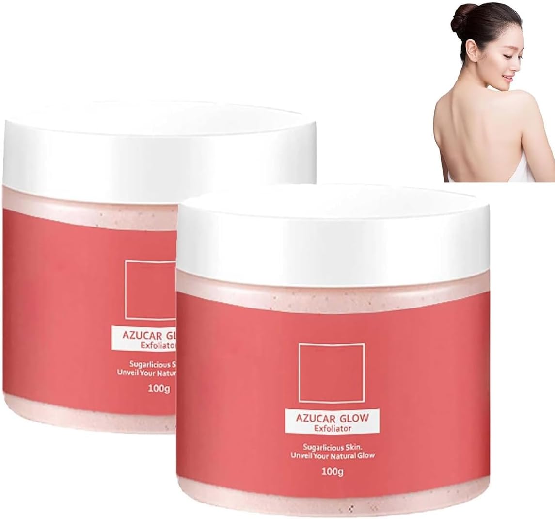 Azúcar Glow Exfoliator, Sugar Glow Exfoliator, Viyant Azucar Glow Blanqueador Y Exfoliante, Azúcar Glow Exfoliator for Deep Cleaning Whole Body (2Pcs)