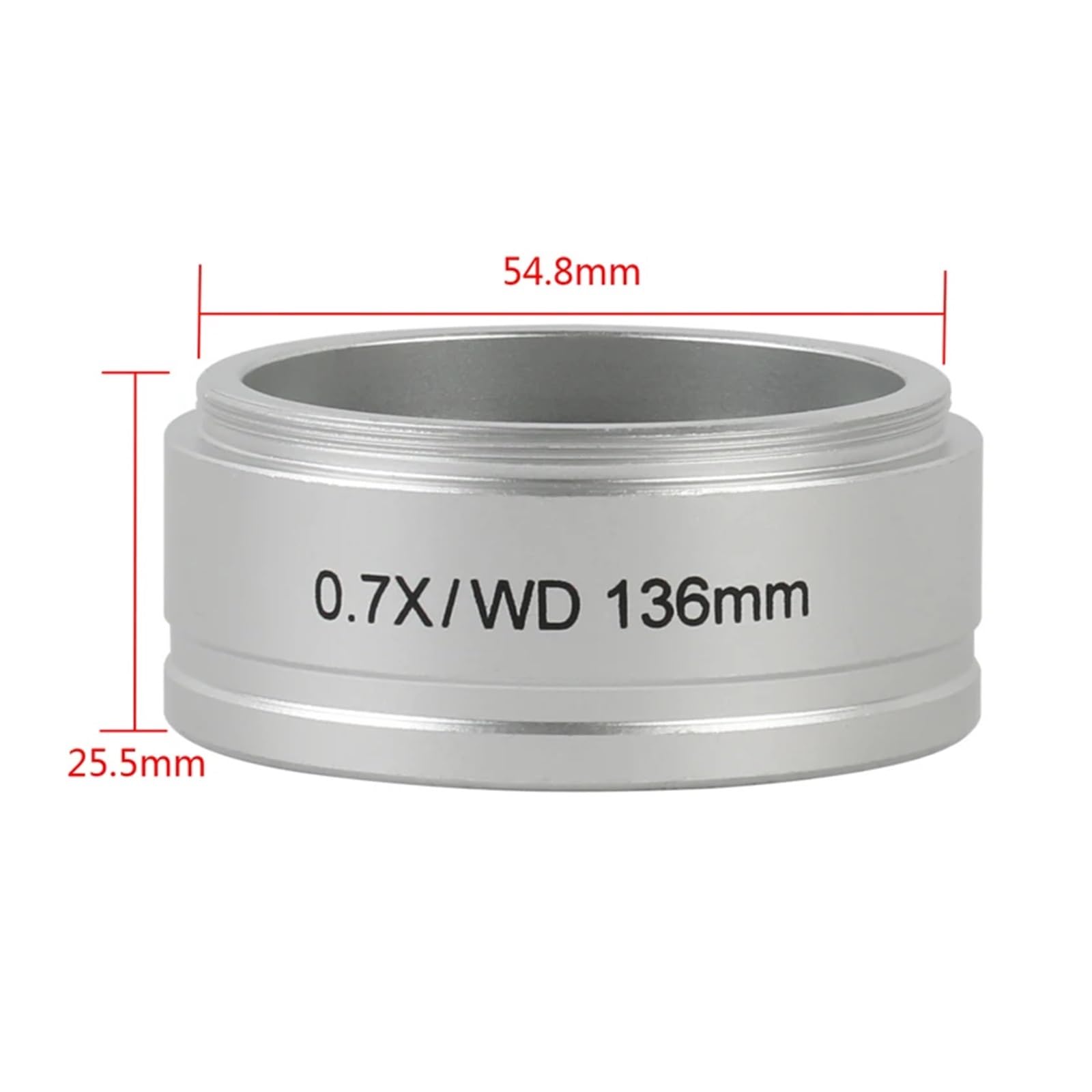 Testa microscopio stereo trinoculare parfocale 4X-100X con Barlow 115MM