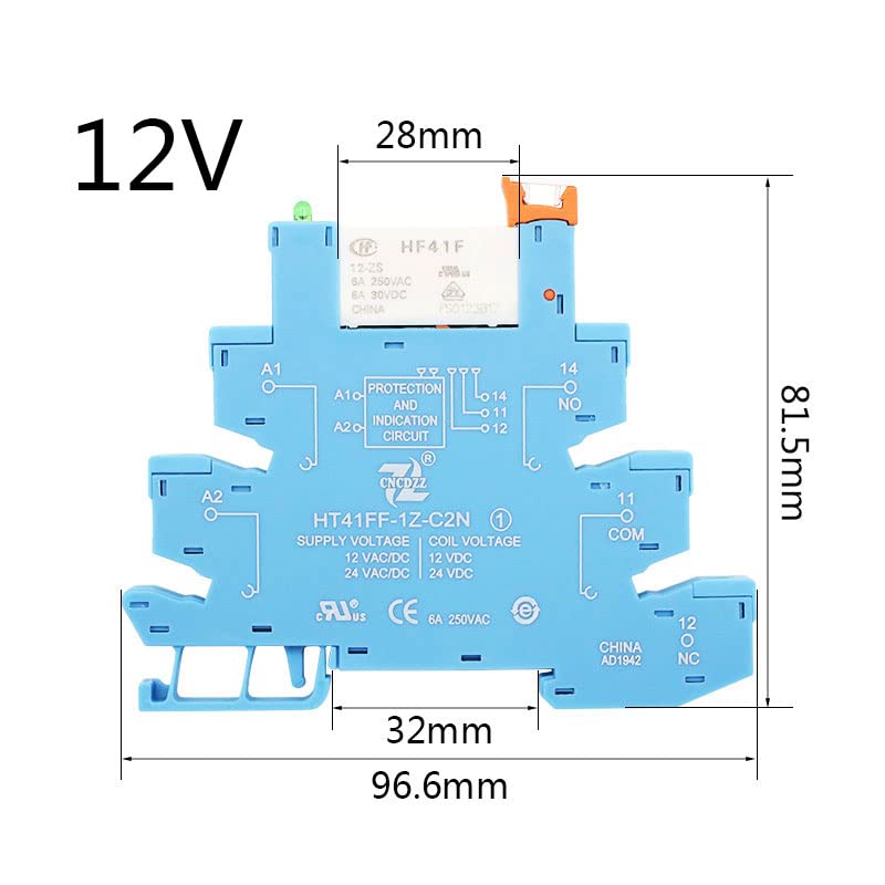 Support de relais HF41F bleu pour remplacer et sécuriser vos blocs