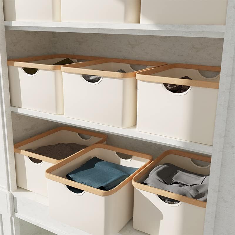 Miniatura 4 de Paquete individual pequeño clasificador de almacenamiento de lavandería Cesta de lavandería pequeña de abeto plegable con asas, StorageWorks  Cesta