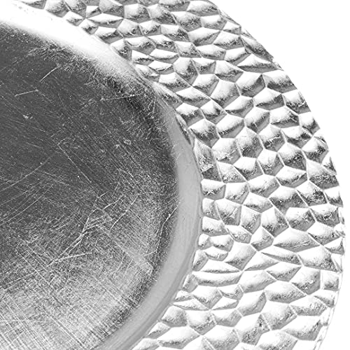 Platos cargadores acrílicos estilo industrial moderno, pack 4 unidades miniatura 4