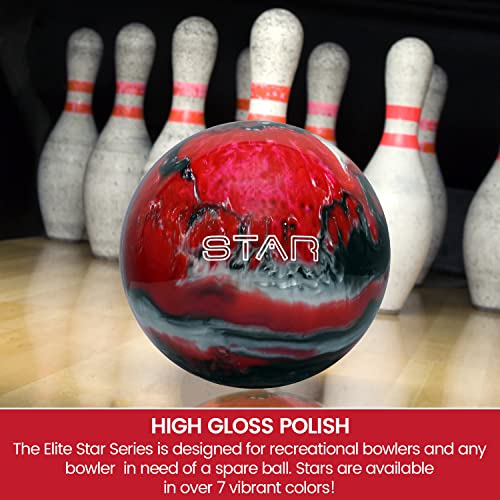 Elite Polyester Undrilled Bowling Balls_Many Color Options Available For Kids To Adults In 6-15 Lbs (9 Lbs, Red/Black/White) #TOP4