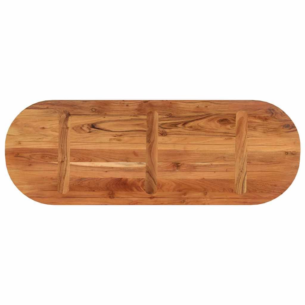 vidaXL Dessus de Table, Plateau de Table, Dessus de Table de Remplacement Salle de Séjour Intérieur, 140x50x2,5 cm Ovale Bois Massif d'Acacia