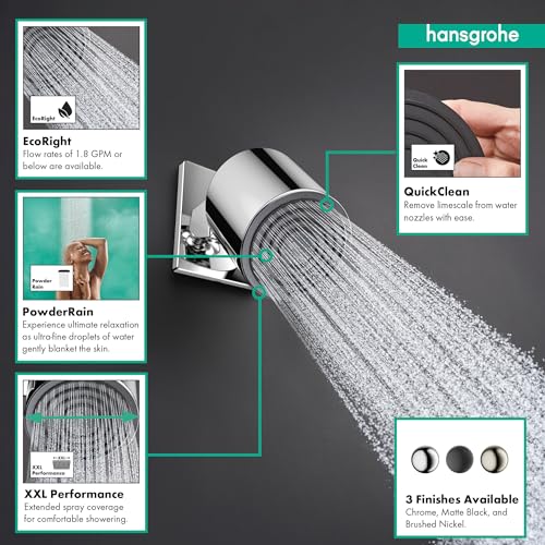 Pommeau de douche hansgrohe Pulsify 24131001 douchette anticalcaire pour flexible - 3