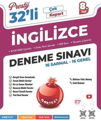 8. Sınıf Prestij İngilizce 32'li Deneme Sınavı