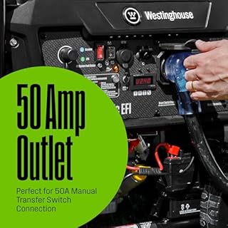 Westinghouse 12500 Peak Watt EFI Dual Fuel Home Backup Portable Generator, Remote Electric Start, Transfer Switch Ready, Gas and Propane Powered, CO Sensor, CARB Compliant