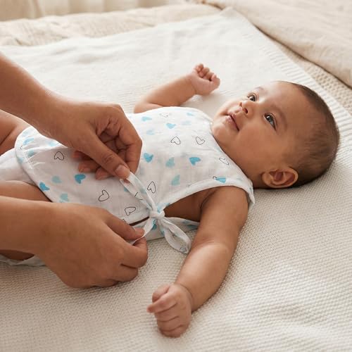 Image of The White Cradle Muslin Jhabla for Newborn Baby, Organic Cotton Vest