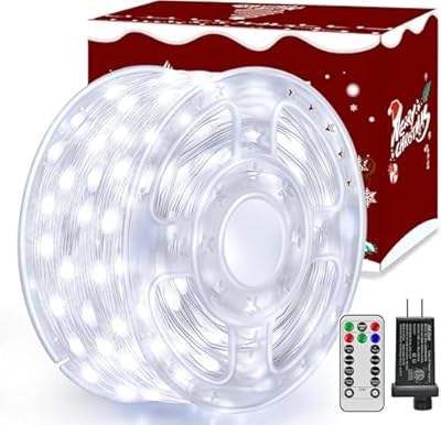 shineshine 262FT 800LED Christmas Lights Outdoor, White String Lights 8 Modes Remote & Timer, IP67 Waterproof Christmas Tree Lights for Indoor Outdoor Wedding Xmas Party Garden Decorations
