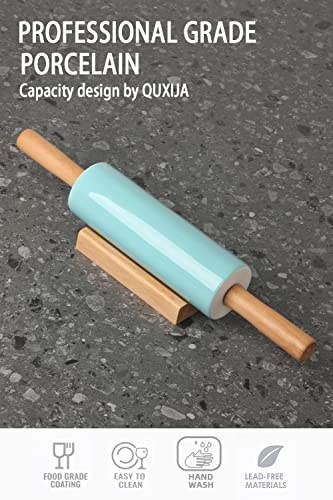 Ceramic-Rolling-Pin16-inch-with-Wooden-Handle-and-Stand-Rolling-Pin-for-Baking-Pastry-Pizza-Dough-Cookie-Pie-Crust-Pasta-Bakery-Non-Stick-Surface-Easy-to-Clean-Turquoise Ceramic Rolling Pin16 inch with Wooden Handle and Stand Rolling Pin for Baking Pastry Pizza Dough Cookie Pie Crust Pasta Bakery Non Stick Surface Easy to Clean Turquoise