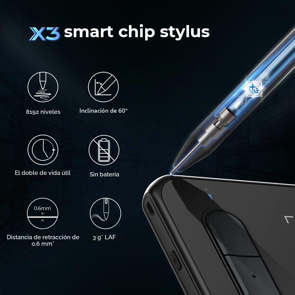 XPPen Deco MW Tableta Gráfica Dibujo Digital Inalámbrica con Bluetooth 5.0 | 8x5 Pulgadas, Tableta Digitalizadora Portátil Compatible con Mac, Windows, Chromebook, Android, iOS, Negro