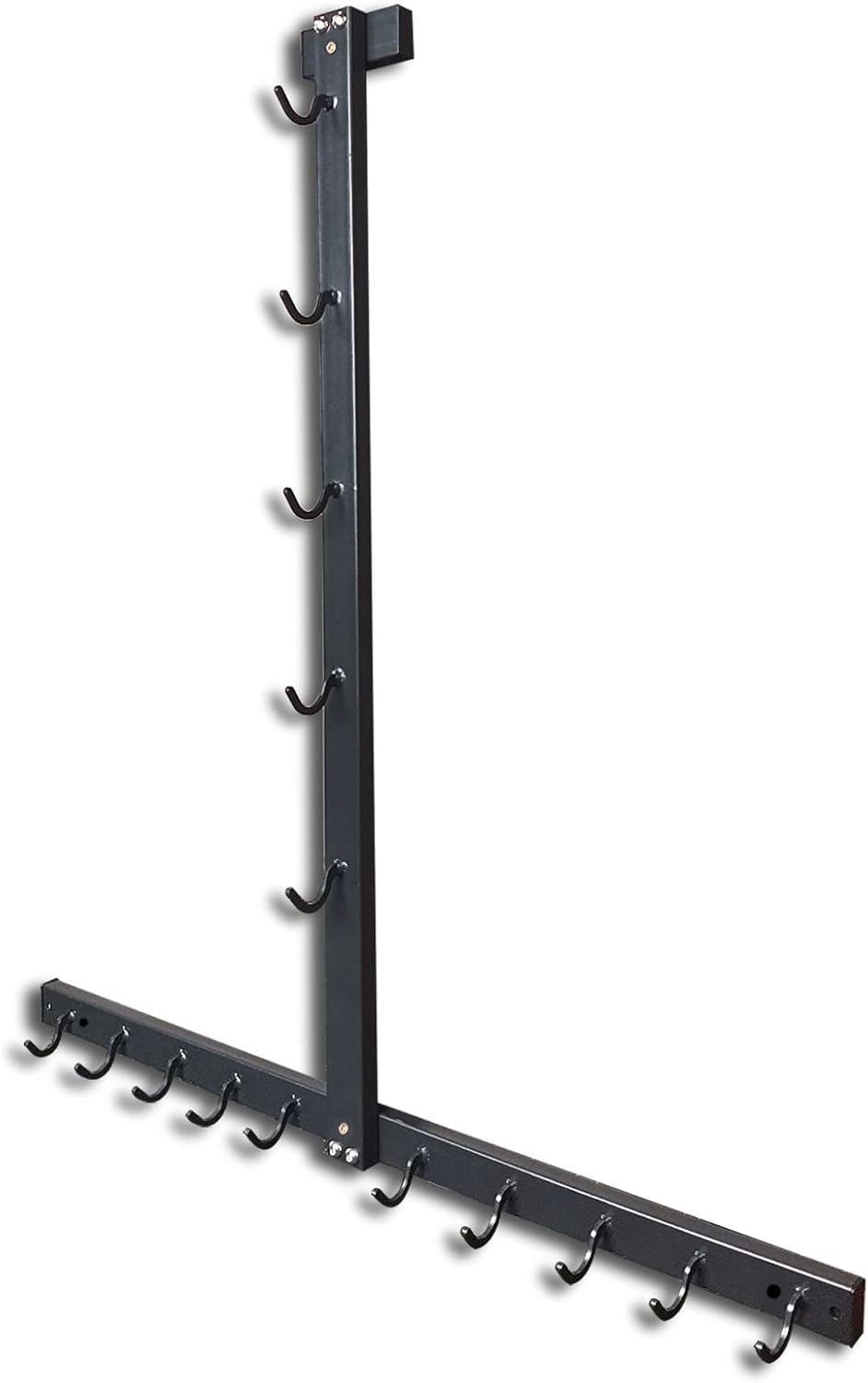 TYB- Train Your Body Lat Pull Down Bar Gym Accessory Rack, Cable Attachment Storage Rack for Home Gym, Heavy Duty A-Frame Stand, Black