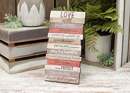 Love Will Put God First Rustic Stacked Pallet 5 X 10 Wood Plaque #TOP4