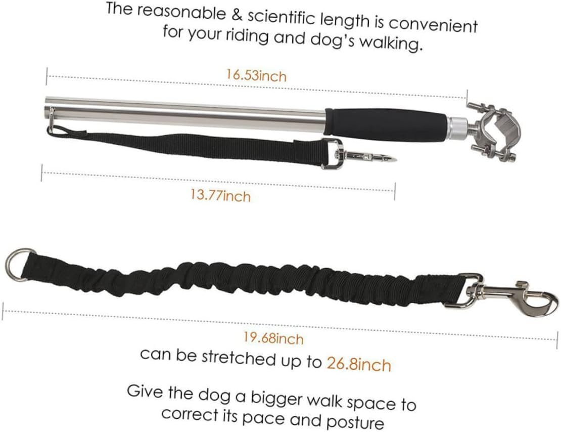 HANABASS Pet Dog Leash Attachment for Biking Hands Running Walking Durable Easy to Install Comfortable Control for Daily Exercise Long Leash Design