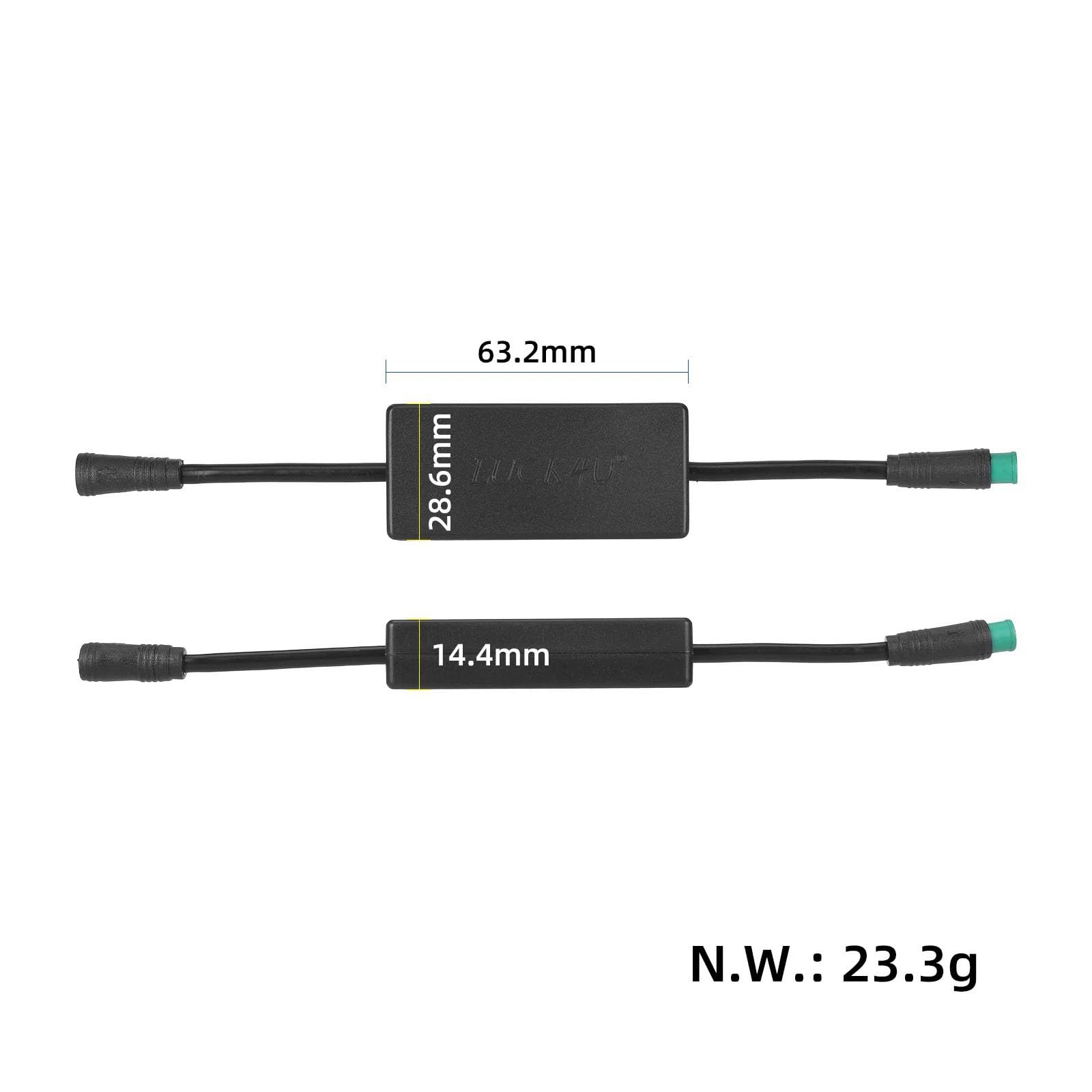 Pieza de repuesto para módulo de control de scooter eléctrico, accesorio de controlador en línea conectado por cable con carcasa negra y conectores de cable redondos, pieza de repuesto de