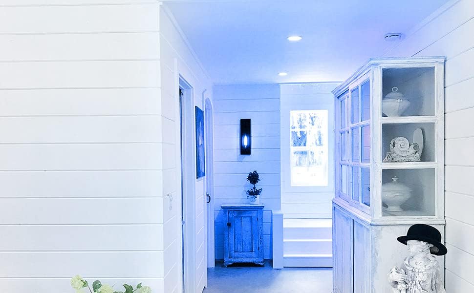 Miniatura 8 de FTL Bombilla LED azul MR16 de 12 V, GU5.3 pines, base de 5 W, equivalente a 50 W, luz de punto de color azul, no regulable, bombillas de paisaje al