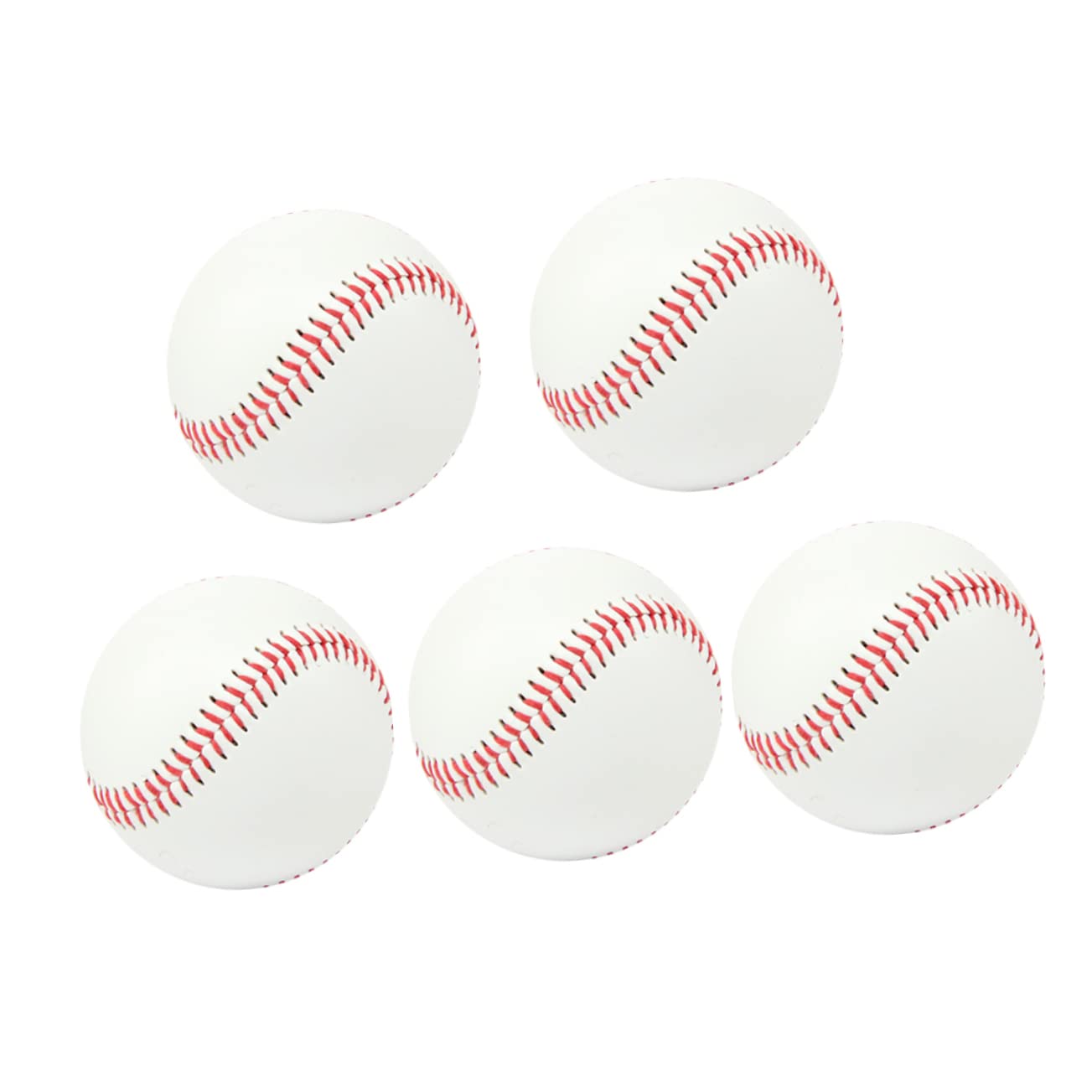 Hemoton 5Pcs Official Baseball Training Balls No PU Soft Cushioned Balls for Teenagers Safe Practice for Competition Skill Development