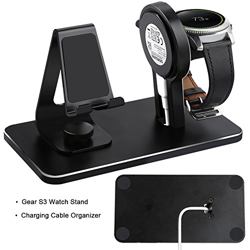 Compatible Samsung Gear S3 Charger Stand, Nahai Charging Dock For Samsung Galaxy Watch 46Mm 42Mm Gear S3 Classic/Frontier, Iphone 11 Pro Max/ Note8 / S9 Plus / S8 Plus (Not Including Charger Or Phone) #TOP2