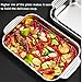Stainless Steel Rectangular Lasagna Pan Deep Roasting Pan 33/37/41/45/51cm Fish Baking Tray Cake Pan Food Dish Steam Plate Servicing Platter Dishwasher Safe for Cooking Turkey Beef (33cm,Silver)