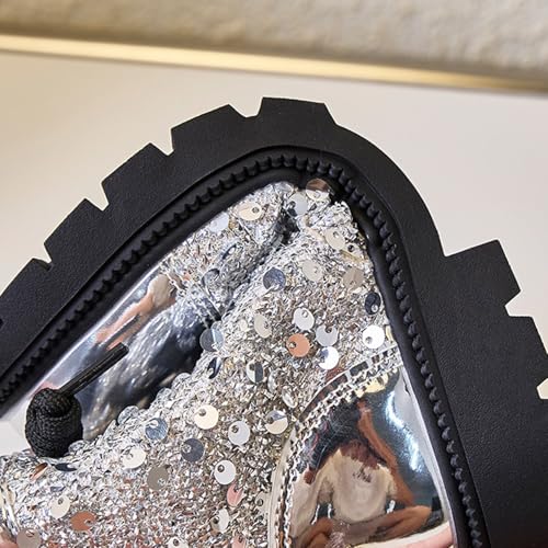 IWIHMIV Toddler Girl's Short Ankle Boots Winter Side Zipper Dress Booties Outdoor Non Slip Girl Riding Boots 5