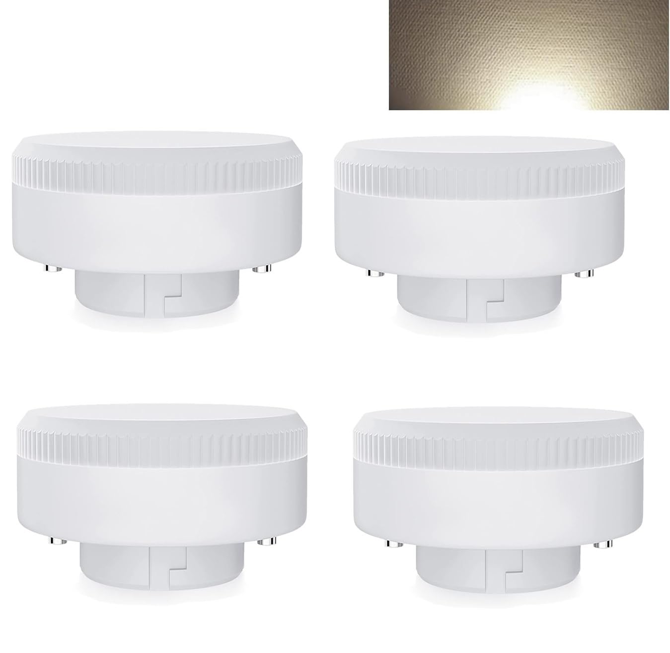 10W GX53 LED Bulb,1000 Lumens Round Bulbs ,Replaces GX53 Halogen or CFL 100W Energy Saving Under Cabinet Cupboard Lighting for Kitchen ,Non-dimmable, AC/DC 190-260V ( Color : Natural White 4000k , Siz