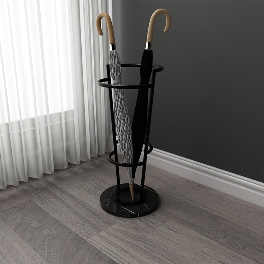 Stylish Metal Umbrella Stand, Durable Marble Holder for Home & Hotel, Elegant Umbrella Storage Solution for Lobby & Entryway (Color: A)