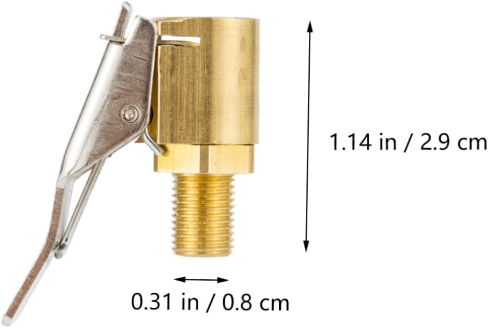 12pcs Brass Tire Air Chuck Easy to Use Tire Inflator Adapter for Quick Inflation Clip Valve for Car and Truck Compatible Standard Air Pumps