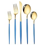 La vajilla está hecha de acero inoxidable de alta calidad, es resistente y duradera, y no es fácil de rayar. Además, el juego de cubiertos se puede lavar con un lavavajillas, sin daños, y también puede ahorrarle tiempo.