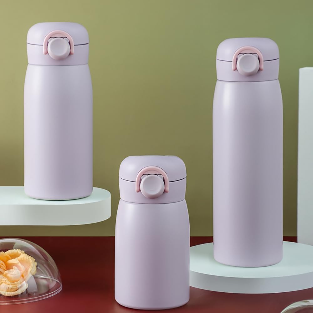 17 oz Mini Water Bottle Small Stainless Steel Thermoses - Insulated Vacuum, Leak Proof, Keeps Drinks Hot/Cold - Ideal for Coffee, beverage, Water - Purple - Image 6