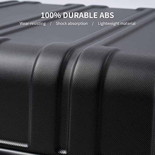 Merax 3 Pcs Luggage Set Expandable Hardside Lightweight Spinner Suitcase With Tsa Lock [Upgraded Version], Black #TOP4