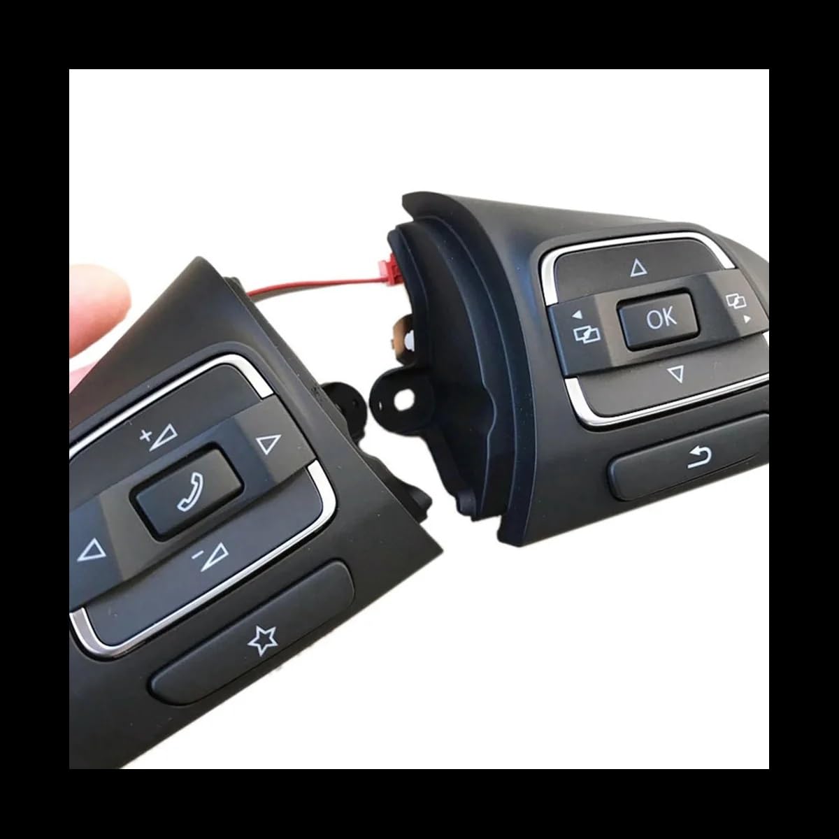 Set Di Pulsanti Al Volante Compatibili Con Volkswagen Tiguan, Touran, Caddy, Sharan 2008-2014 – Codici 5C0959538A E 5C0959537A