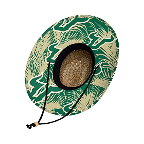 Image of FOCO Men's NCAA College Team Logo Floral Straw Sun Hat