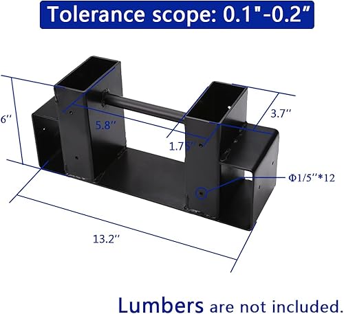 Vista 2 de Mofeez - Kit de soporte de almacenamiento para leña al aire libre, soporte de almacenamiento de madera para chimenea, ajustable a cualquier longitud