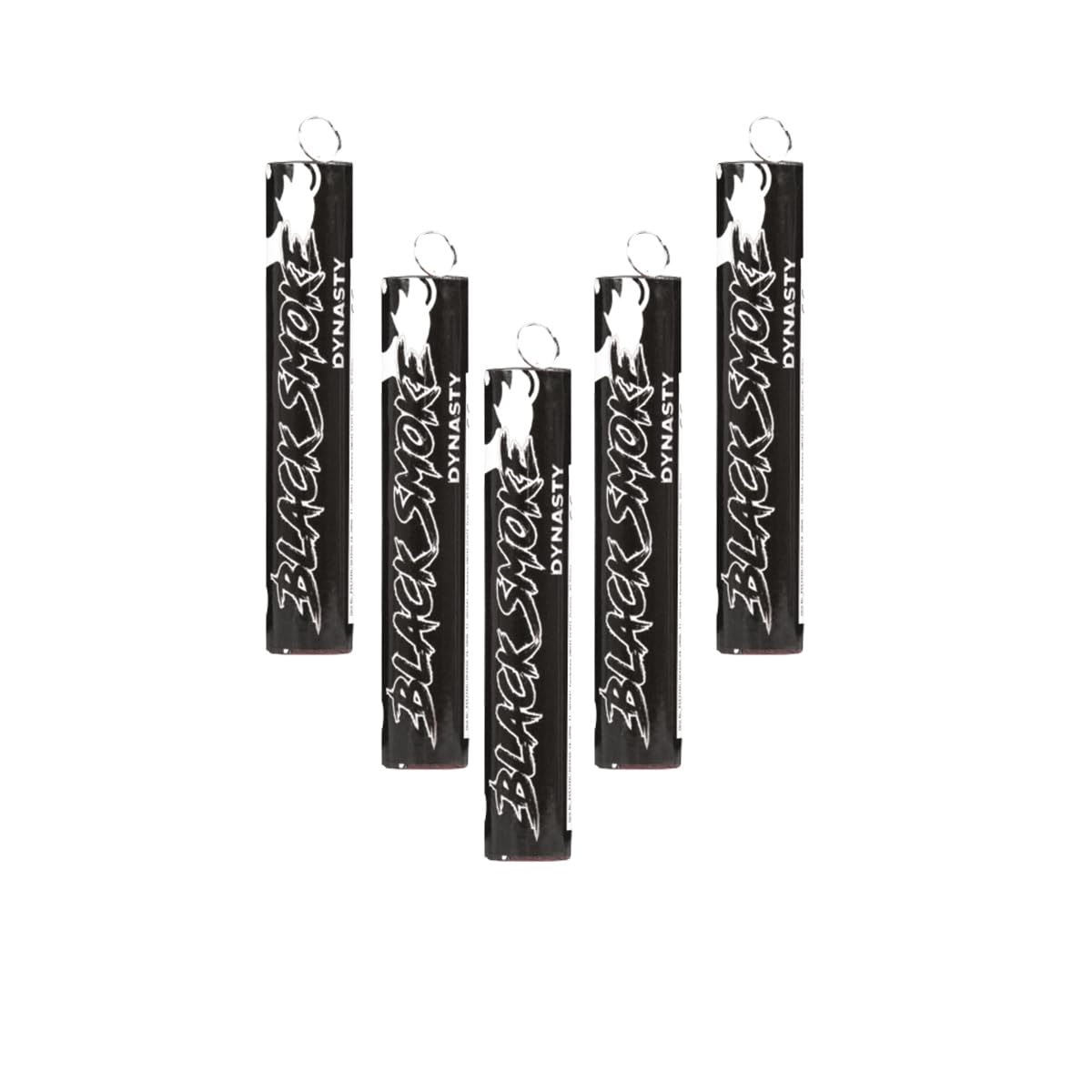 Dynasty Pack of 5 Ring Pull Smoke Flares - for Photography,Celebrations - Create Stunning Visual Effects and Long-Lasting Smoke Effects for Airsoft, Weddings(Black)