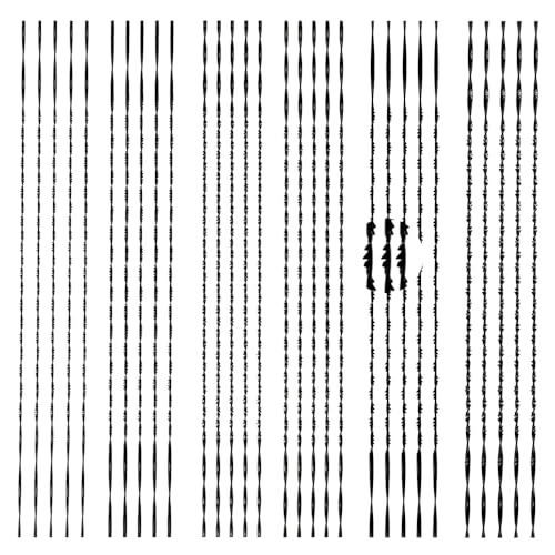 yotutun 30 Stück Laubsägeblatt 130 mm Spirallaubsägeblätter Nr. 1/2/3/4/5/6 Laubsägeblätter Rund Dekupiersägeblätter mit Spiralzähnen für Holz Kunststoff Metall