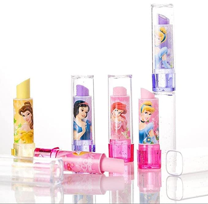Pee Key Girl's Cartoon Lipstick Shaped Eraser with Cute Dolls & carton